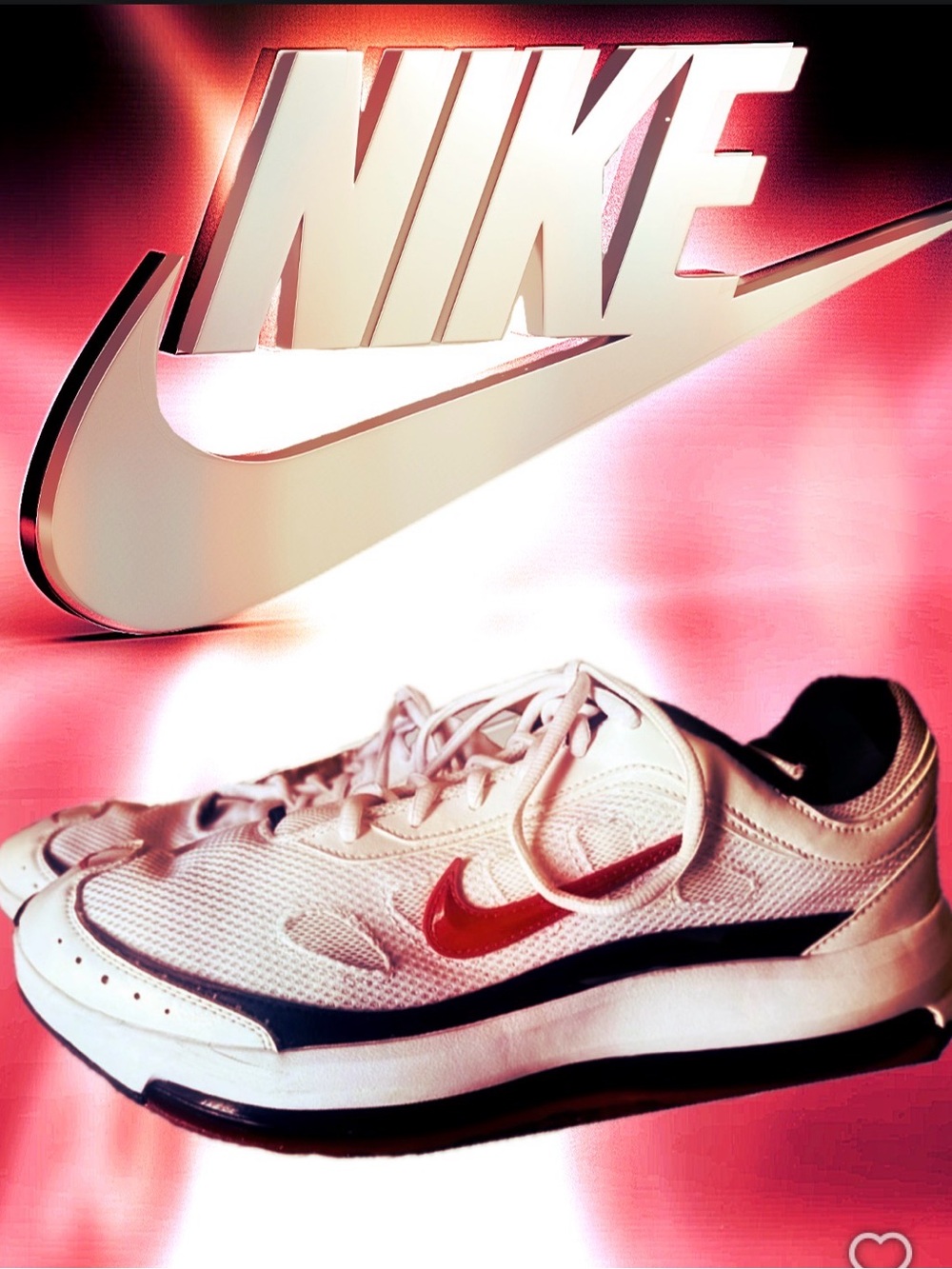 Nike Air Men's White and Red Athletic Shoes